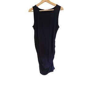 Womans ‎ Sleeveless Bodycon midi dress Size Large New Smallshow Navy